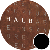 QLOCKTWO EARTH 45 CREATOR´S EDITION (DE) Rust Korpus schwarz