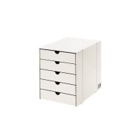 USM Haller Inos Kasten-Set C4 mit 5 Schubladen (reinweiss)