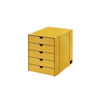 USM Haller Inos Kasten-Set C4 mit 5 Schubladen (goldgelb)