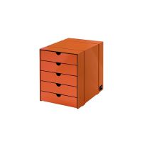 USM Haller Inos Kasten-Set C4 mit 5 Schubladen (reinorange)