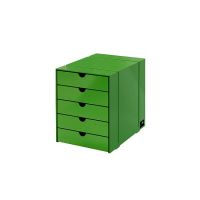 USM Haller Inos Kasten-Set C4 mit 5 Schubladen (USM grün)