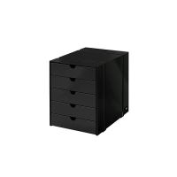 USM Haller Inos Kasten-Set C4 mit 5 Schubladen (graphitschwarz)