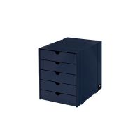 USM Haller Inos Kasten-Set C4 mit 5 Schubladen (stahlblau)