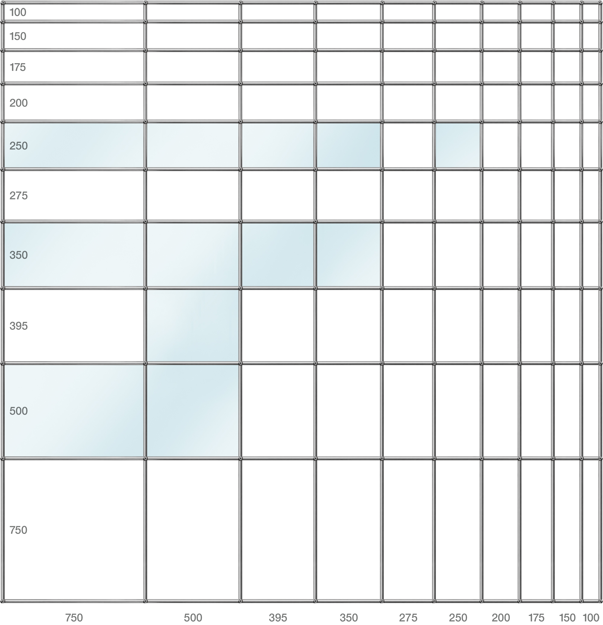 Verkleidungselemente Glas